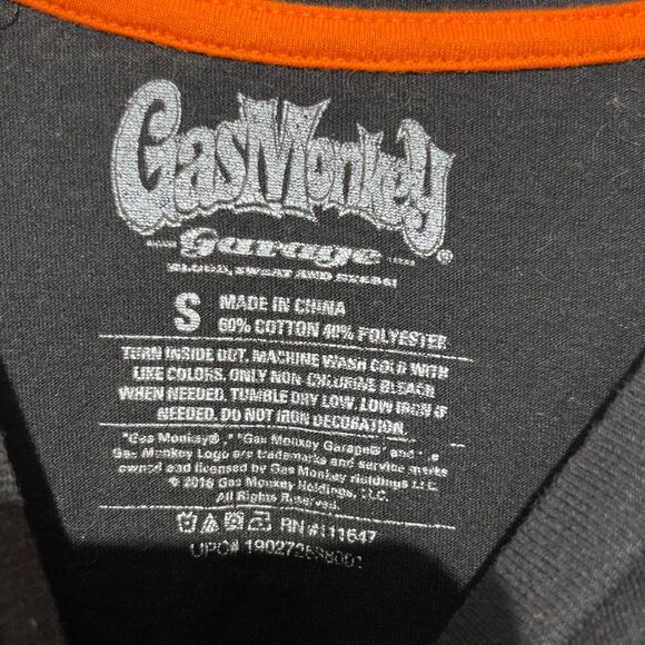 Gas Monkey Garage Men's Black Dallas TX Crew Neck Long Sleeve T-Shirt Small - Picture 4 of 6